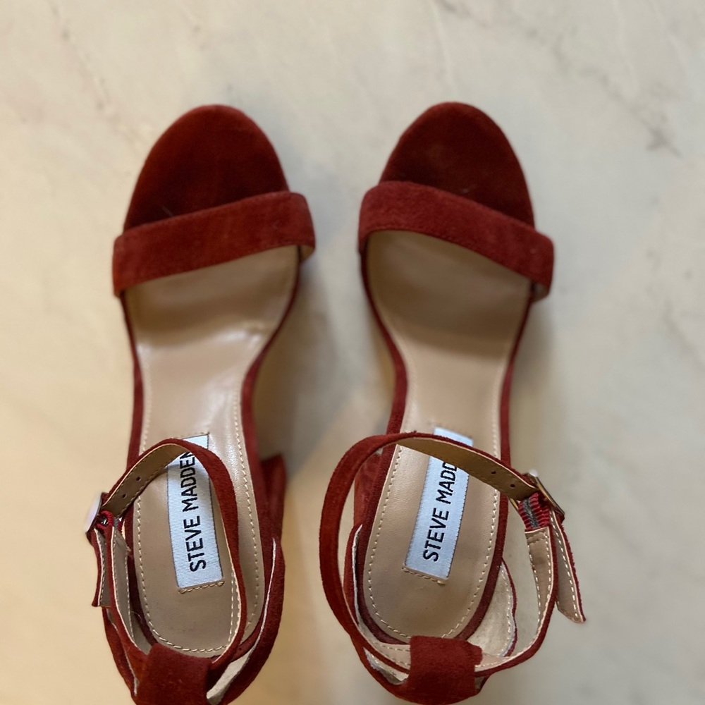 Steve Madden Red Suede Heels